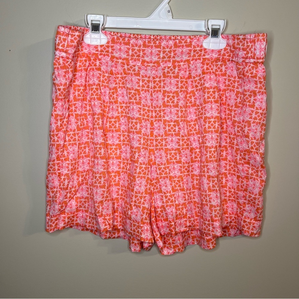VINEYARD VINES Tortola Luxe Pull On Shorts Coral/Pink Cotton Rayon Blend Sz S